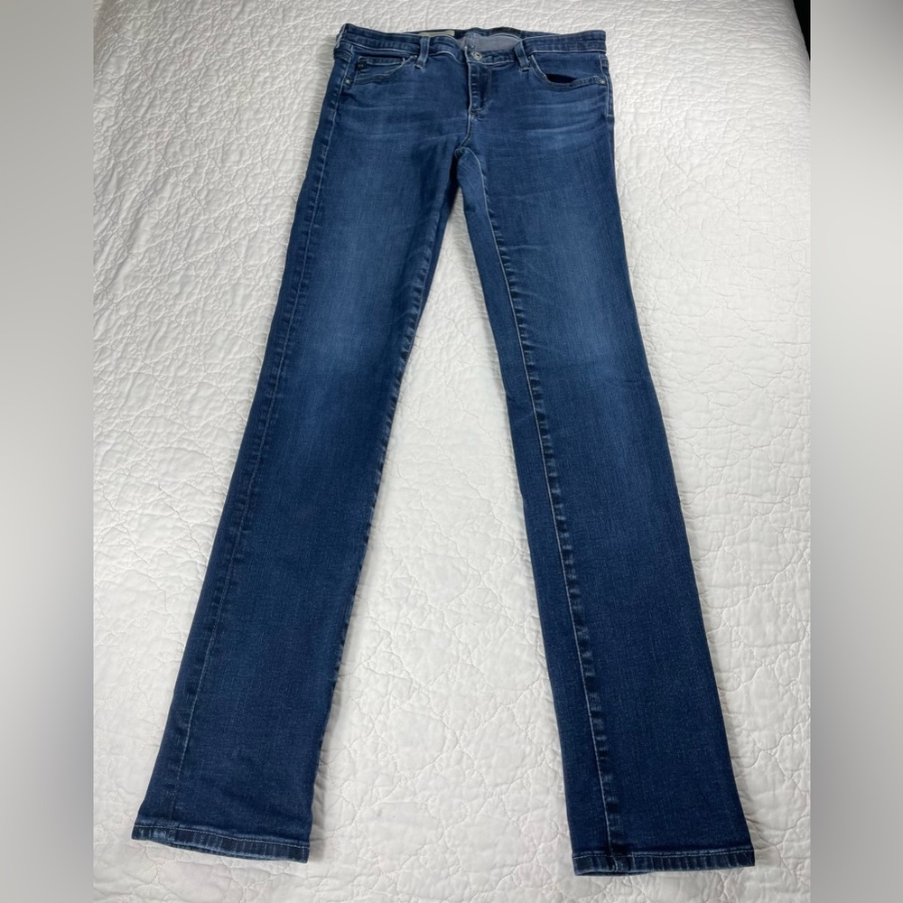 🔥Adriano Goldschmidt The Stevie Slim Fit Mid Rise Mid Wash Jeans Women’s 28R